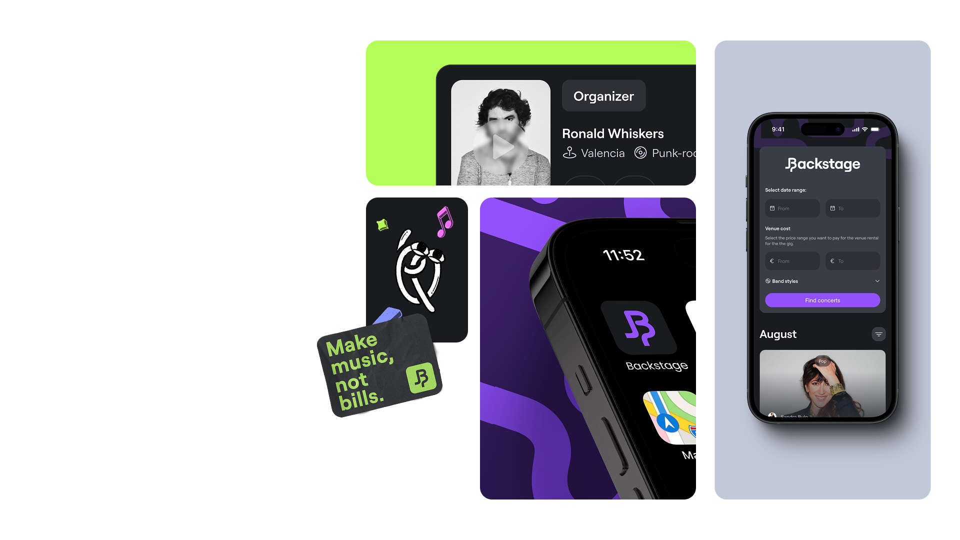 Backstage collaborative platform for live music