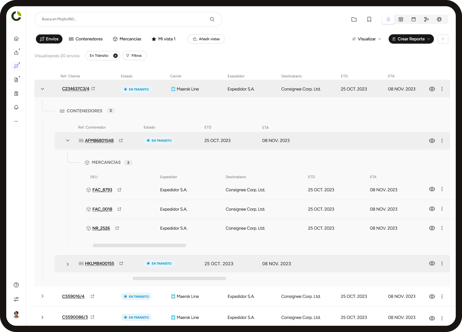 Mojito360 Tracking Module — Single source of truth for shipment management